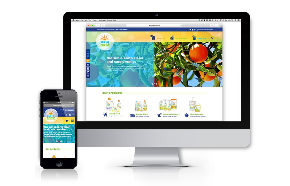 Sun & Earth: E-Commerce Website Design and Development