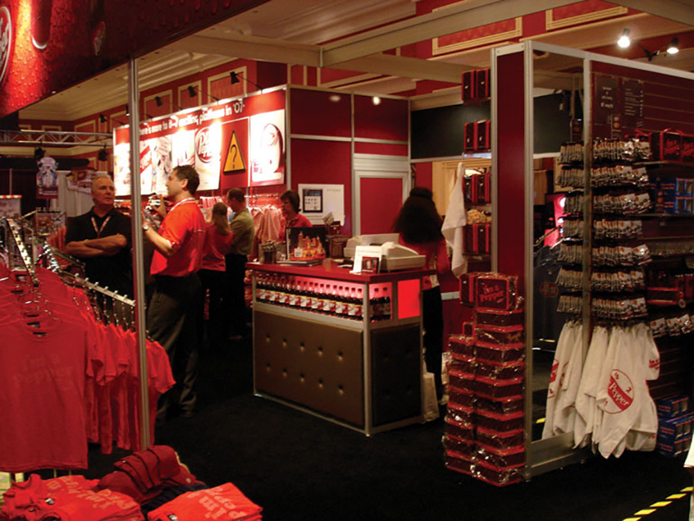 Dr Pepper apparel and accessory merchandising