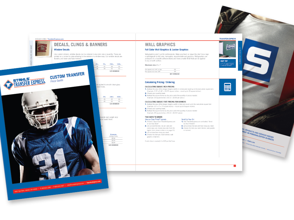 STAHLS' Transfer Express product catalog templates
