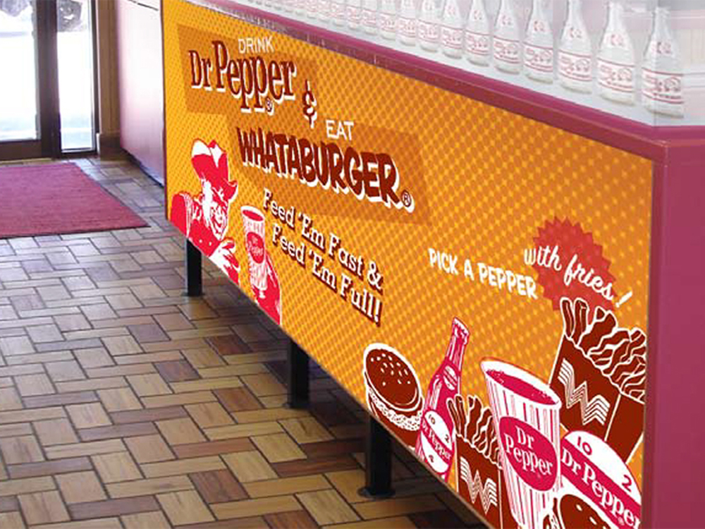 Whataburger counter graphic