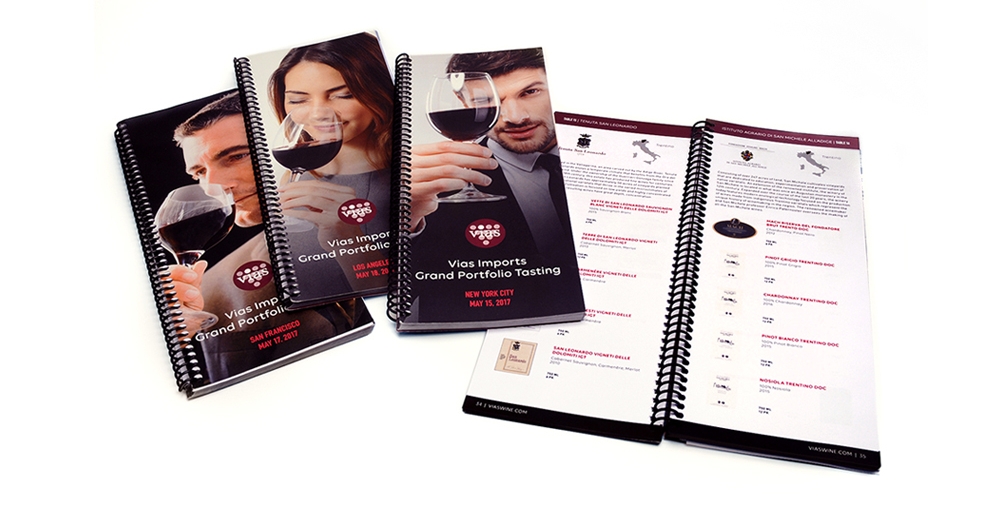 Vias Imports: tasting books showcase the featured wines