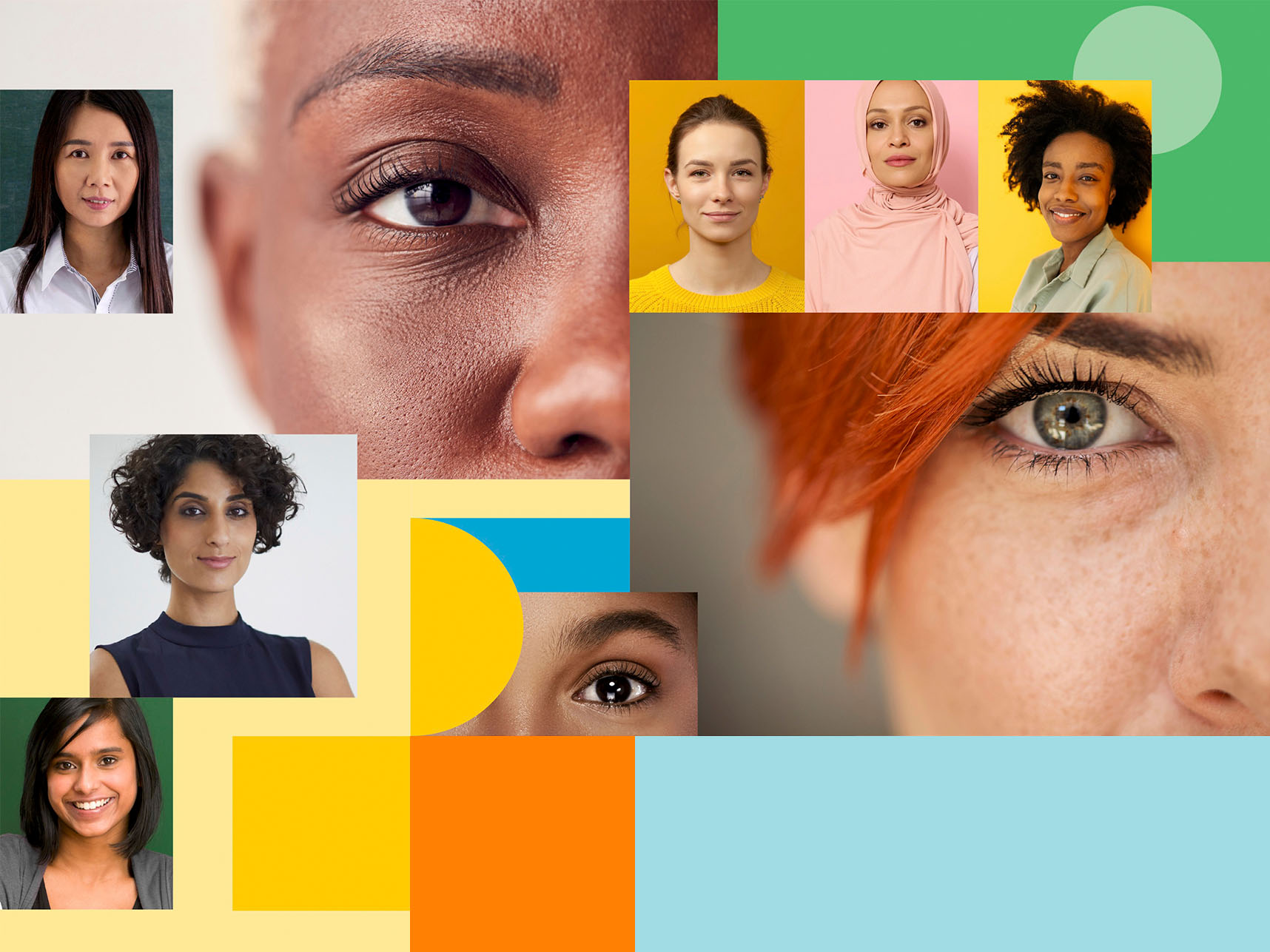 Women in Data Science (WiDS) Worldwide colorful brand mosaic