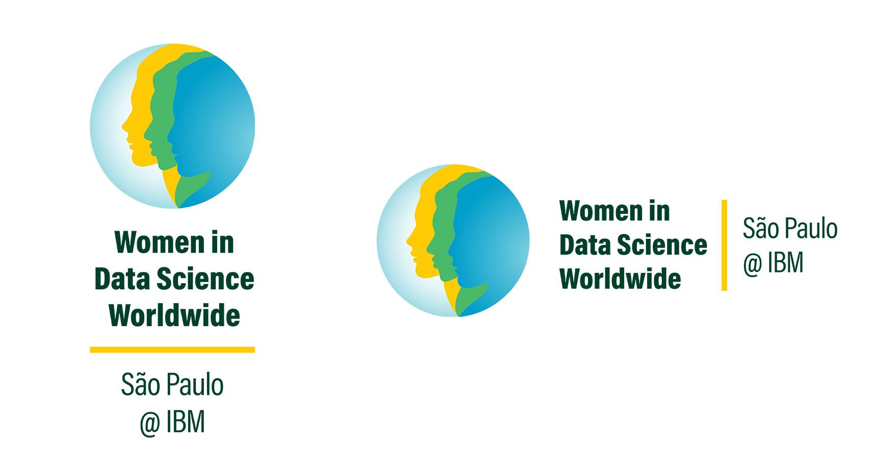 Women in Data Science (WiDS) Worldwide regional horizontal and vertical lockup examples