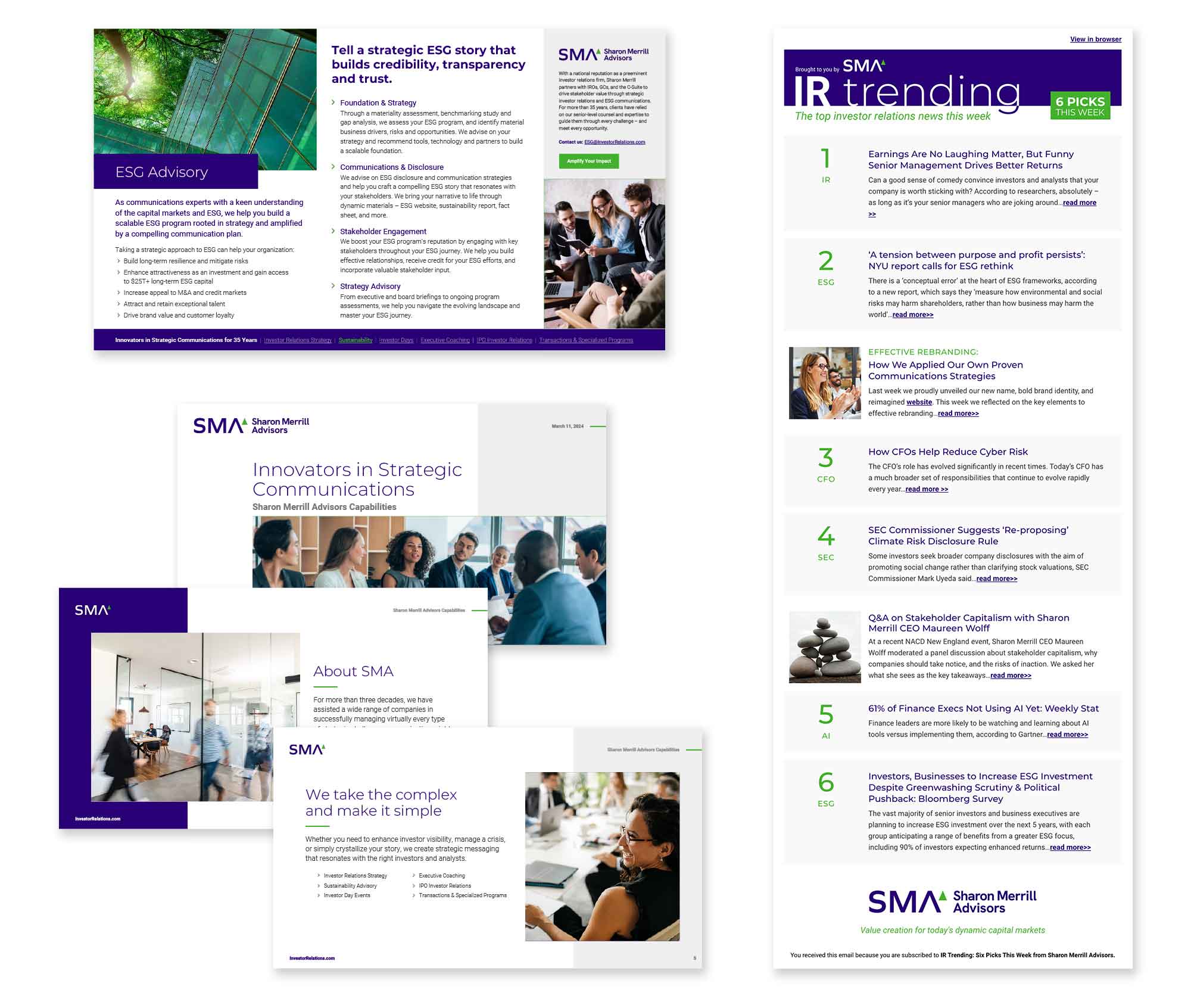 SMA Marketing Materials : info sheets, presentations and e-blast templates