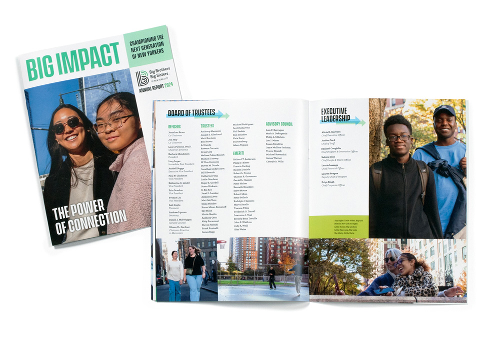 BBBS NYC Annual Report 2024 | Cover and Leadership